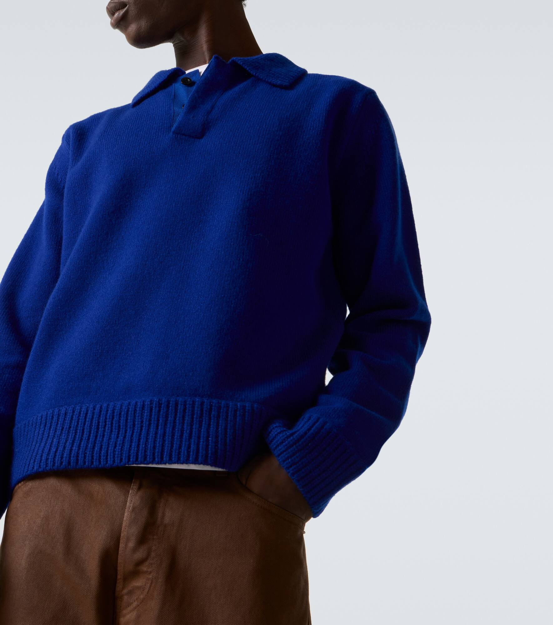 Wool polo sweater - 5