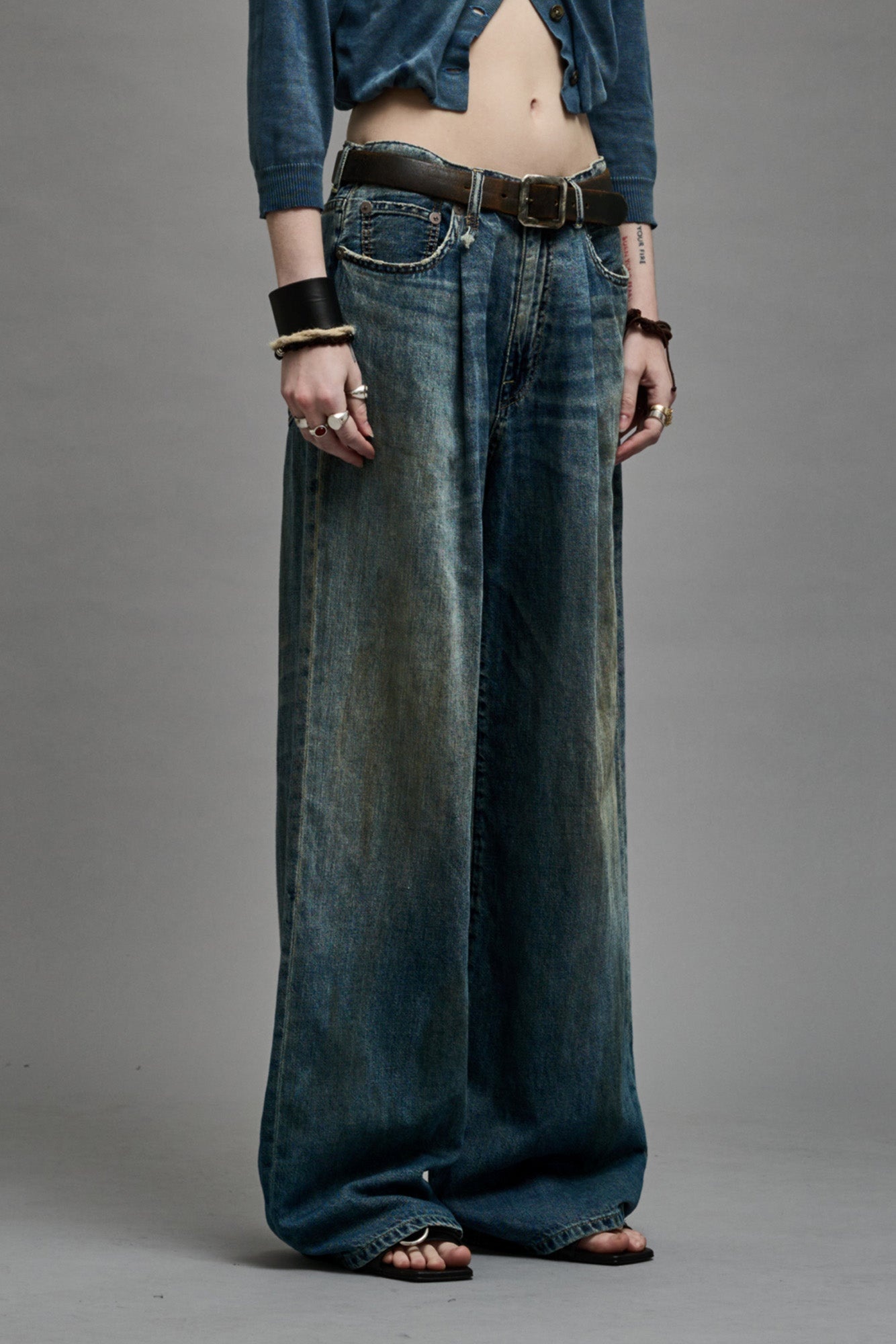 DAMON PLEATED WIDE LEG - WEBER LINEN INDIGO - 5