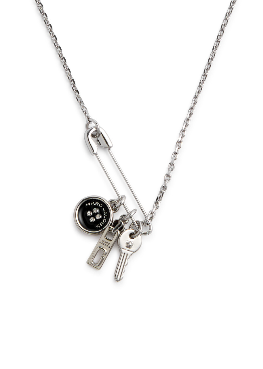 Marc Jacobs Button Charm Silver-plated Necklace - 1