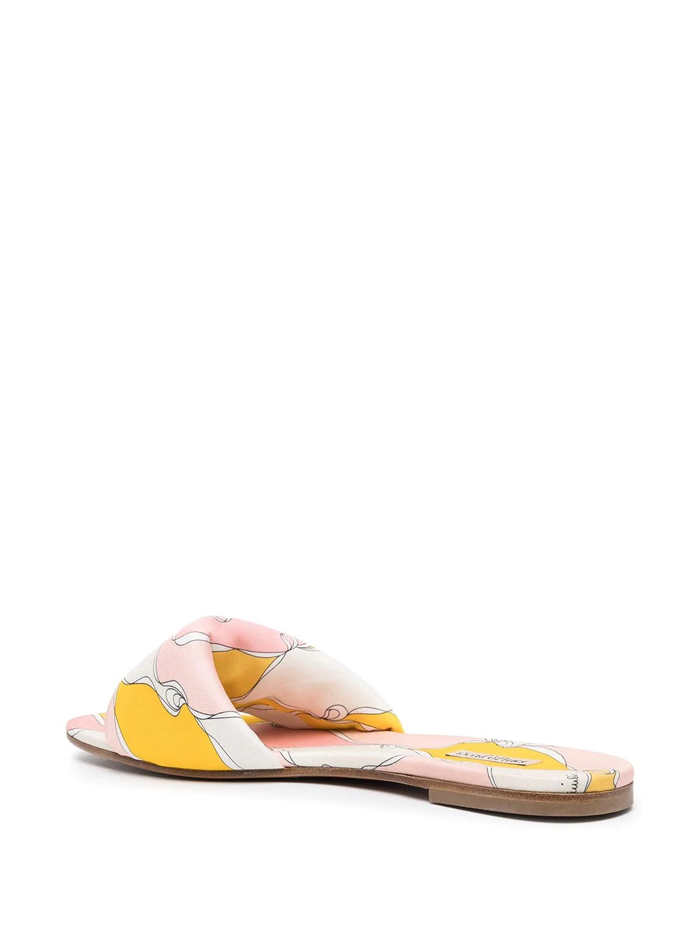 abstract-print flat sandals - 3