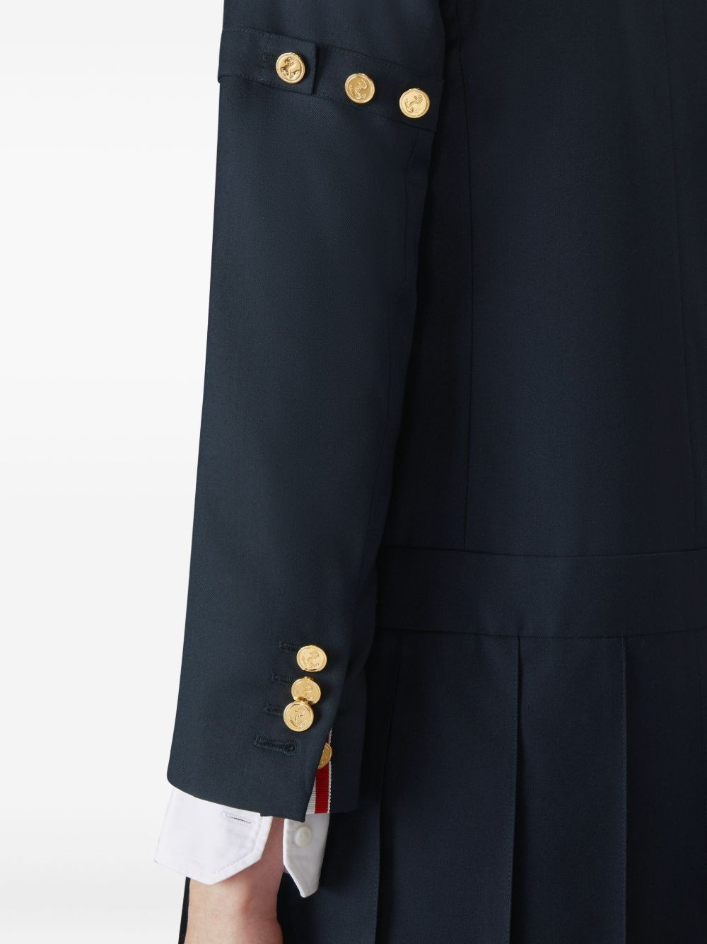 pleated-skirt button-detail dress - 5