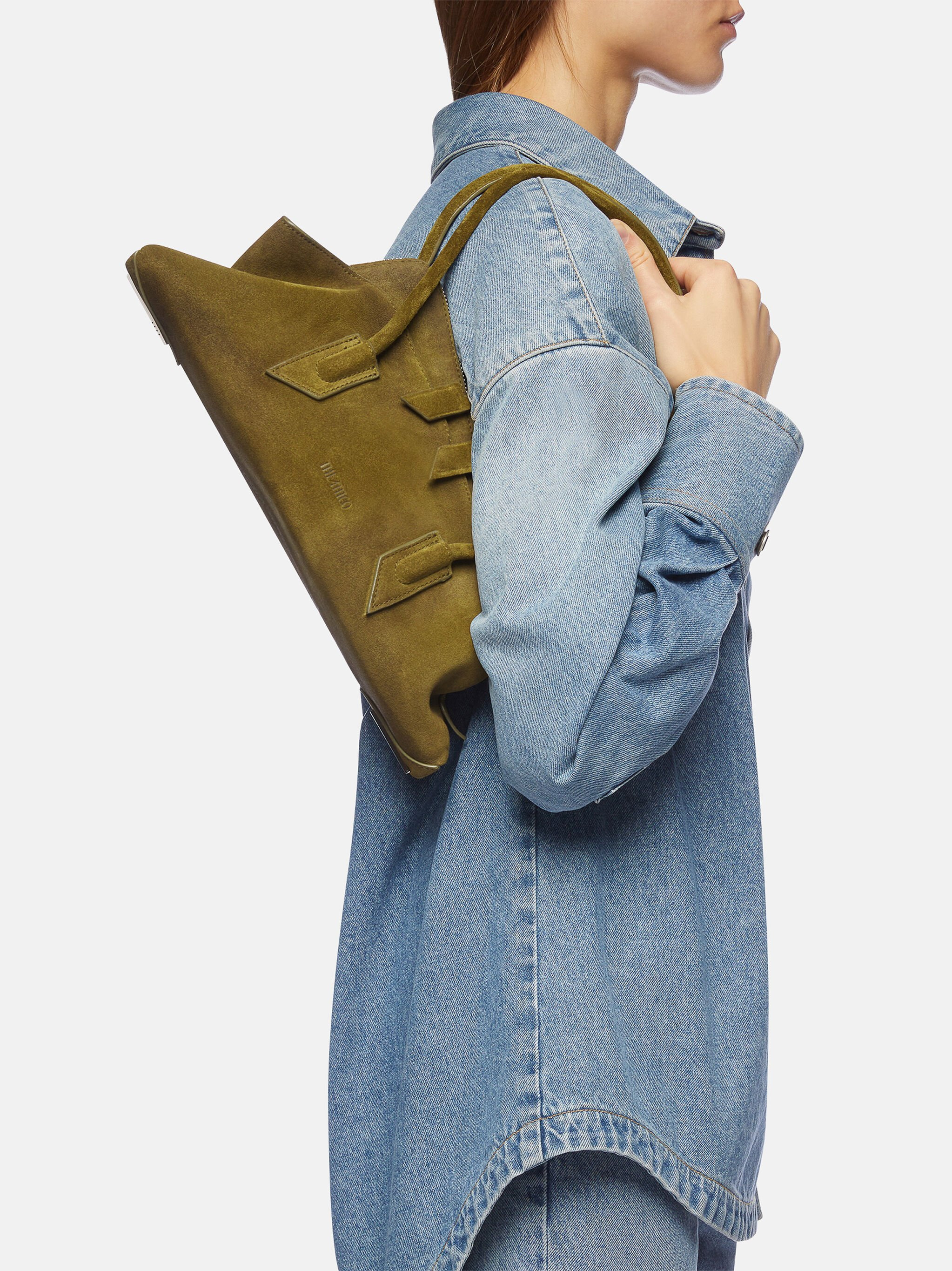 ''LA PASSEGGIATA SMALL'' KHAKI TOP HANDLE - 2