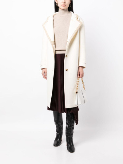 Yves Salomon virgin wool single-breasted coat outlook