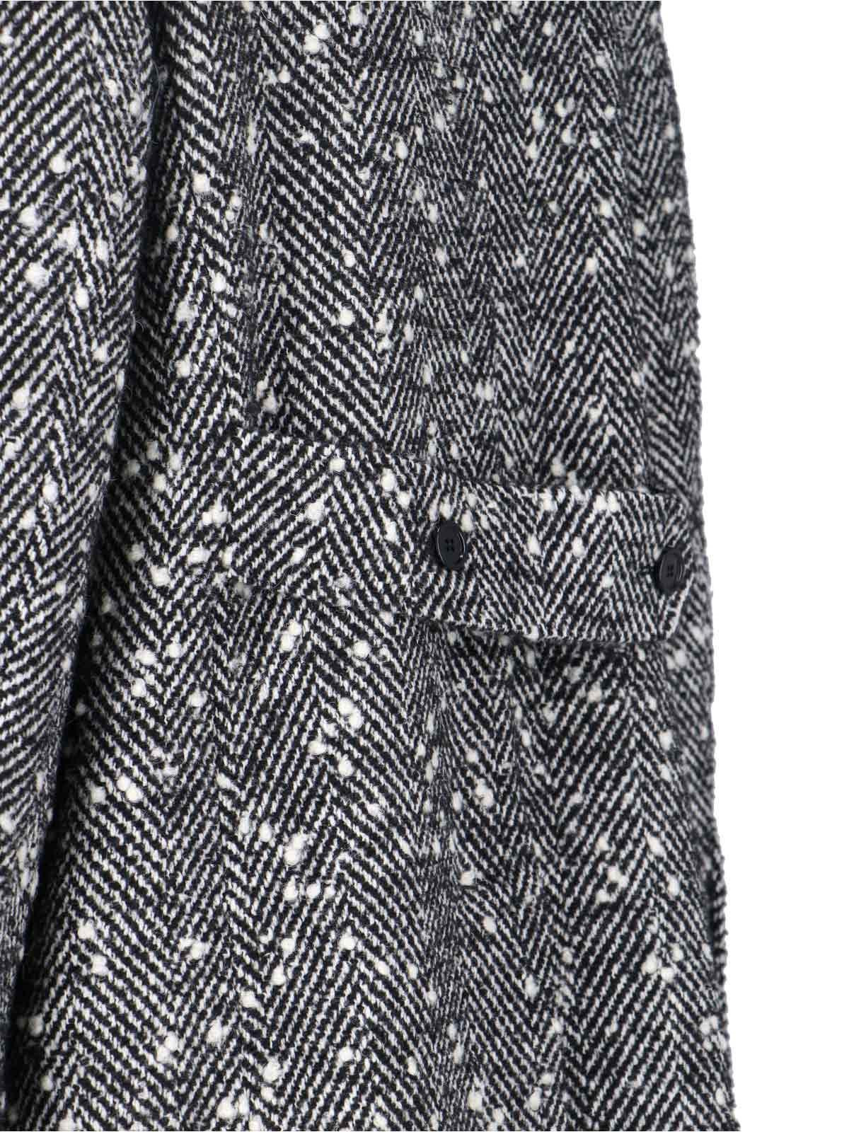 DOUBLE-BREASTED VIRGIN WOOL BLEND COAT - 3