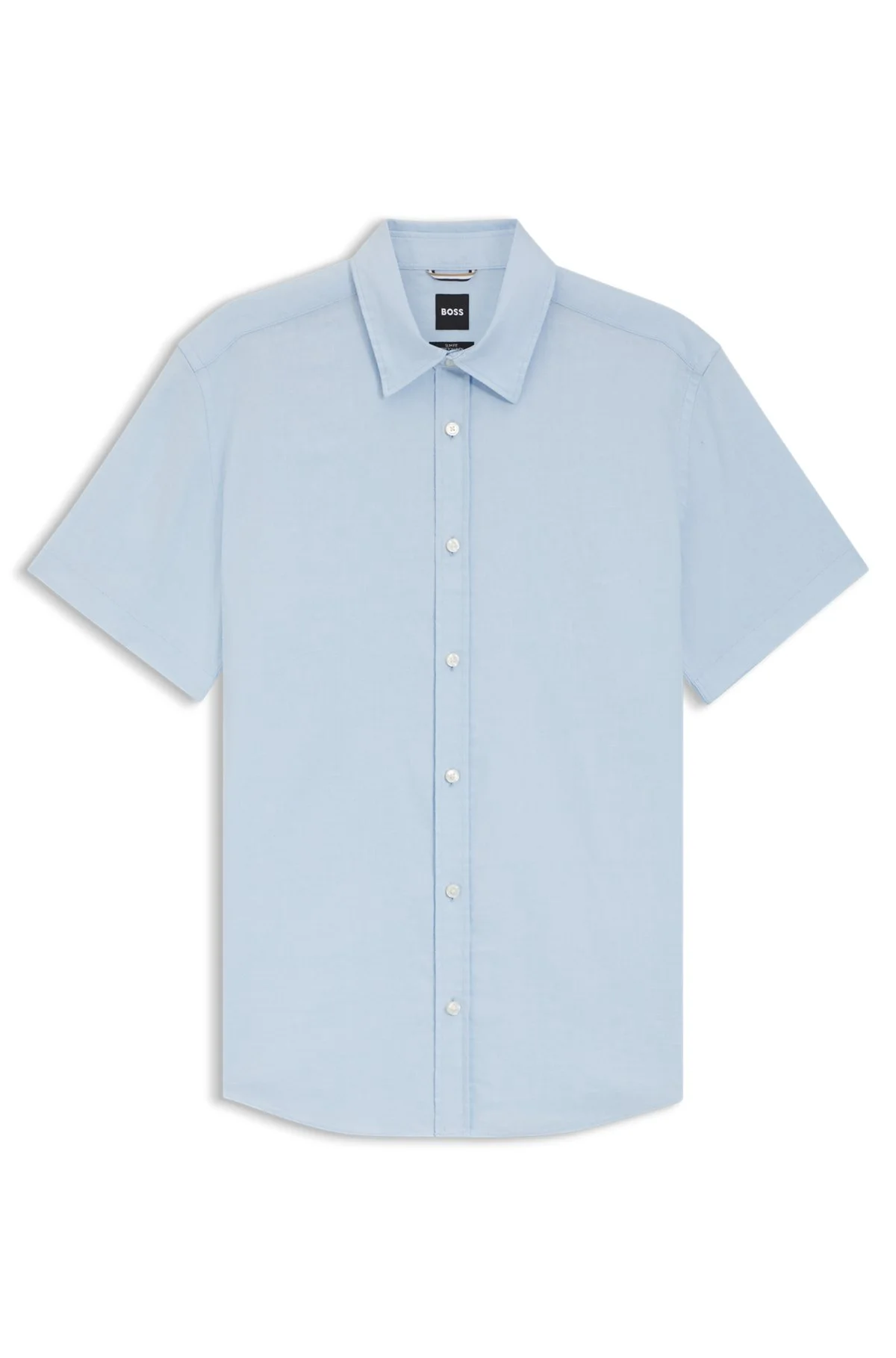 SLIM-FIT SHIRT IN STRETCH LINEN - 1