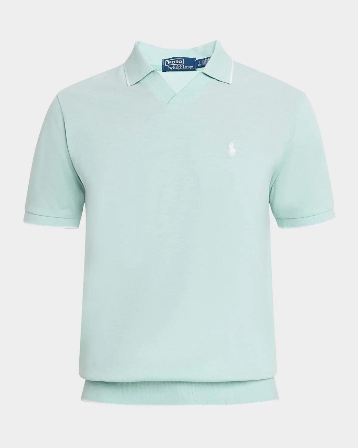 Men's Jacquard Mesh Polo Shirt - 1
