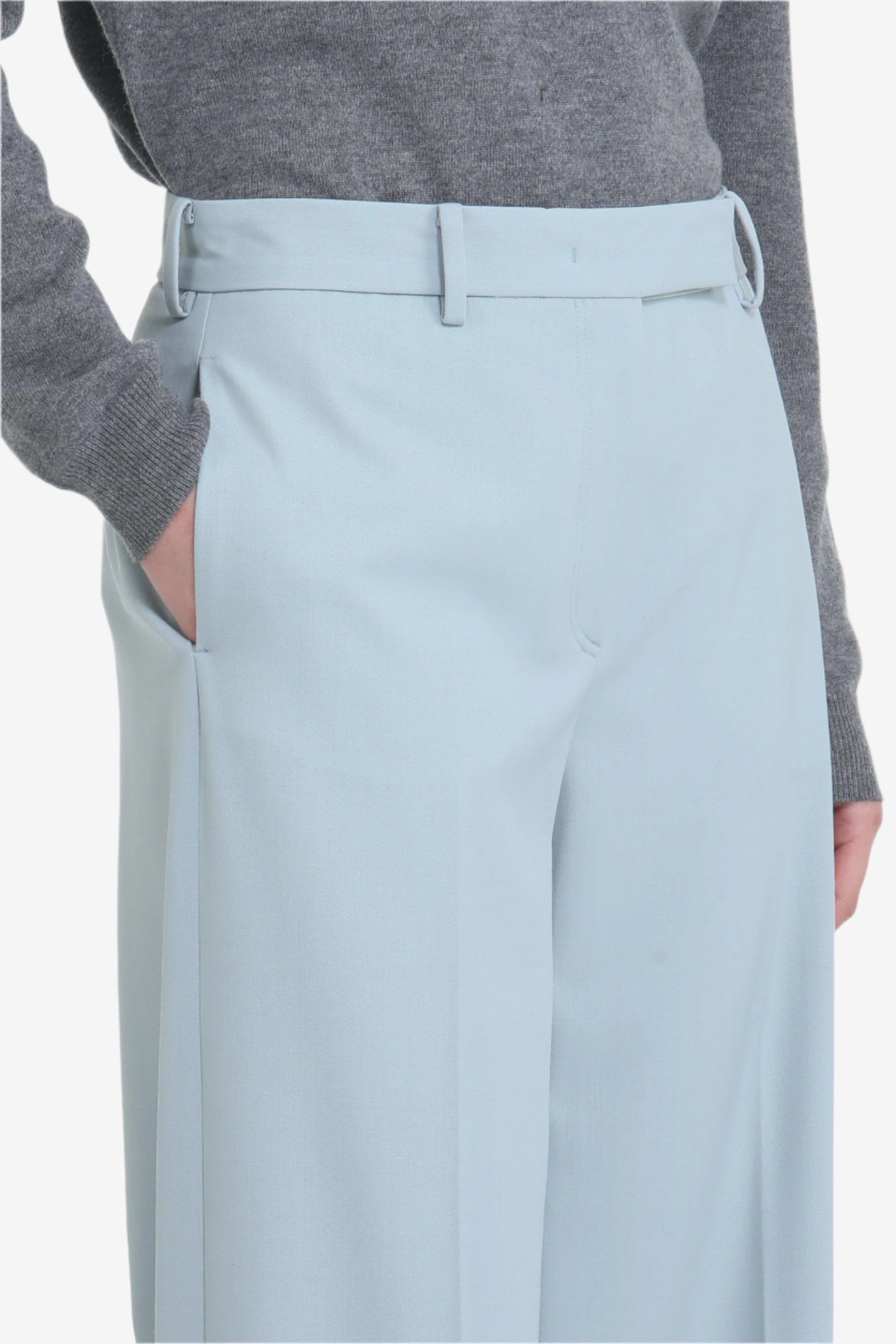 PALAZZO TROUSERS WITH BELT LOOPS - 5