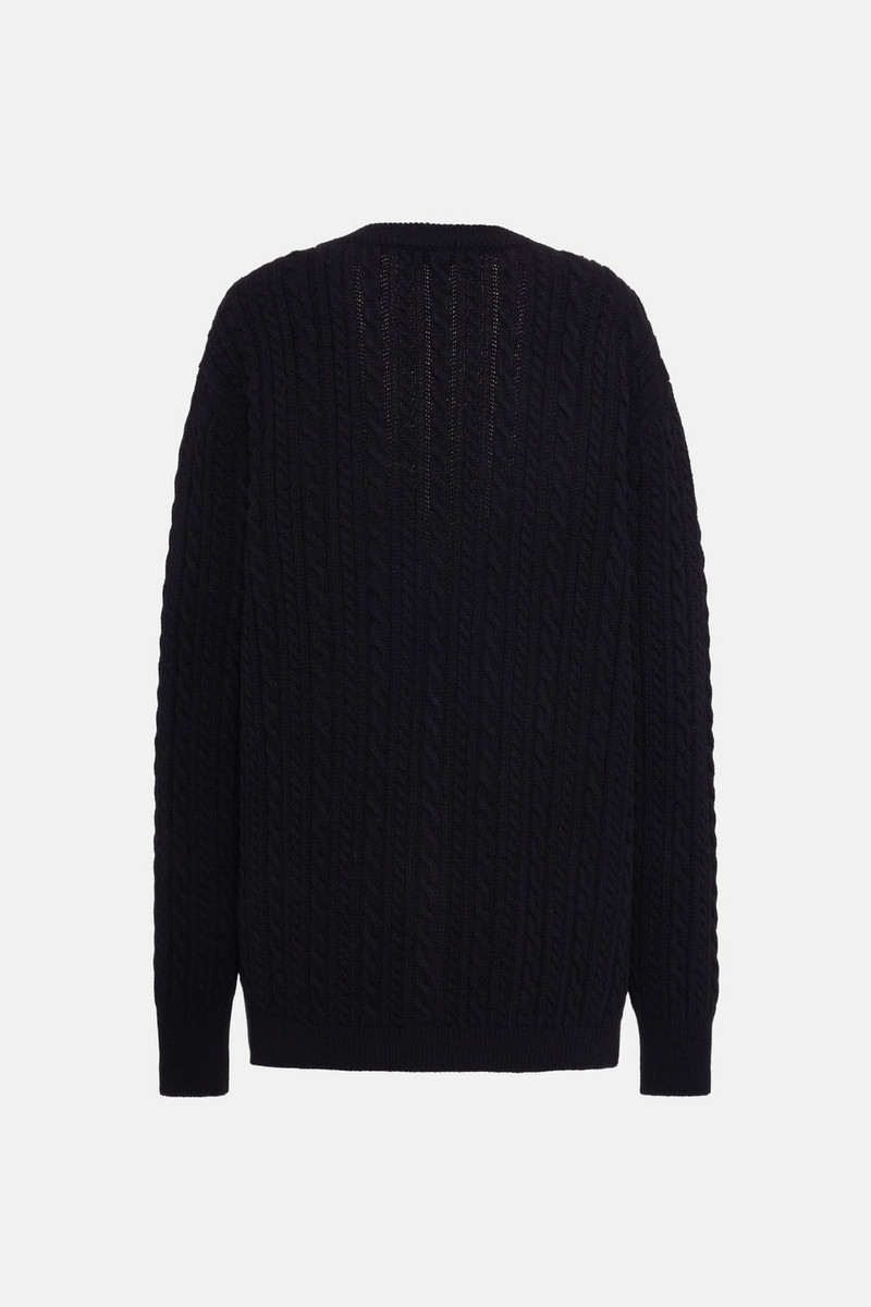Alessandra Rich OVERSIZED WOOL BLEND KNITTED CARDIGAN, JWL BUTTONS outlook