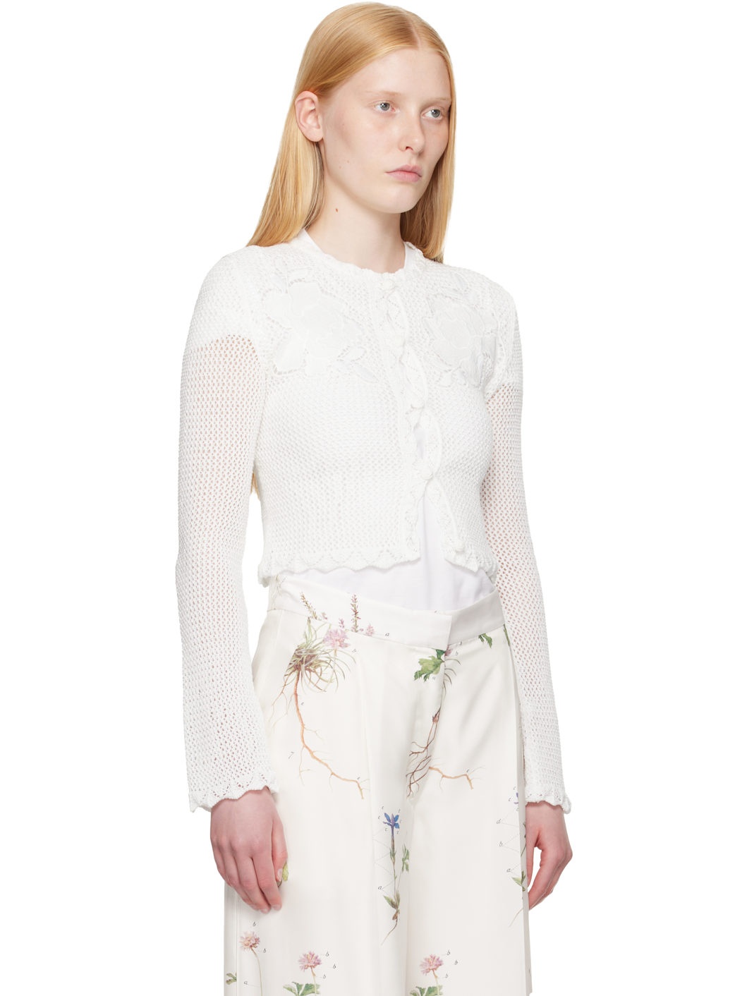 Off-White Long Sleeve Cardigan - 2