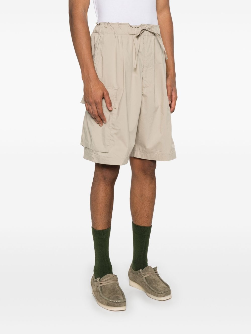 poplin cargo shorts - 3