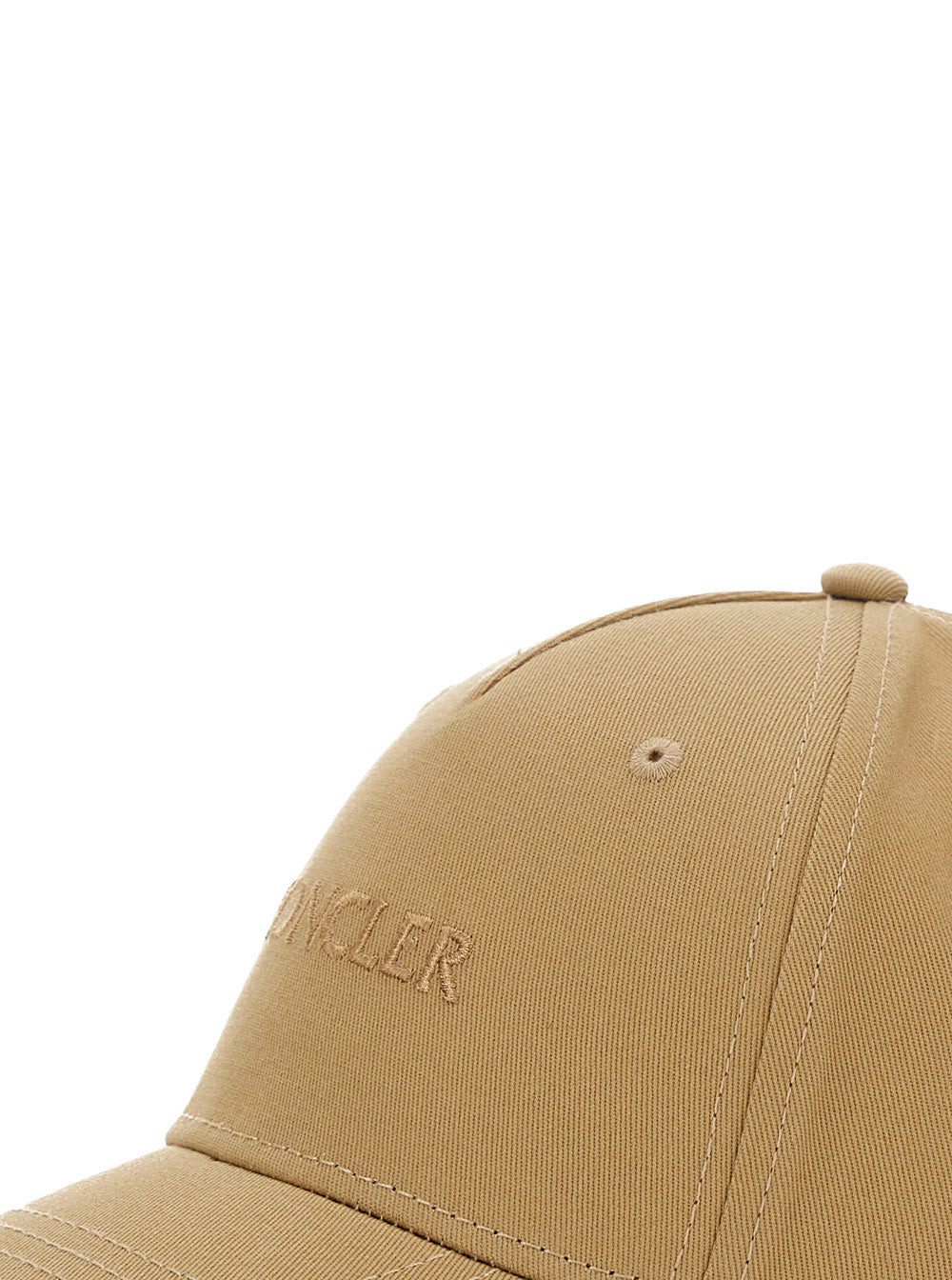 Moncler Women Beige Baseball Cap With Tone On Tone Logo Print In Cotton Woman - 3