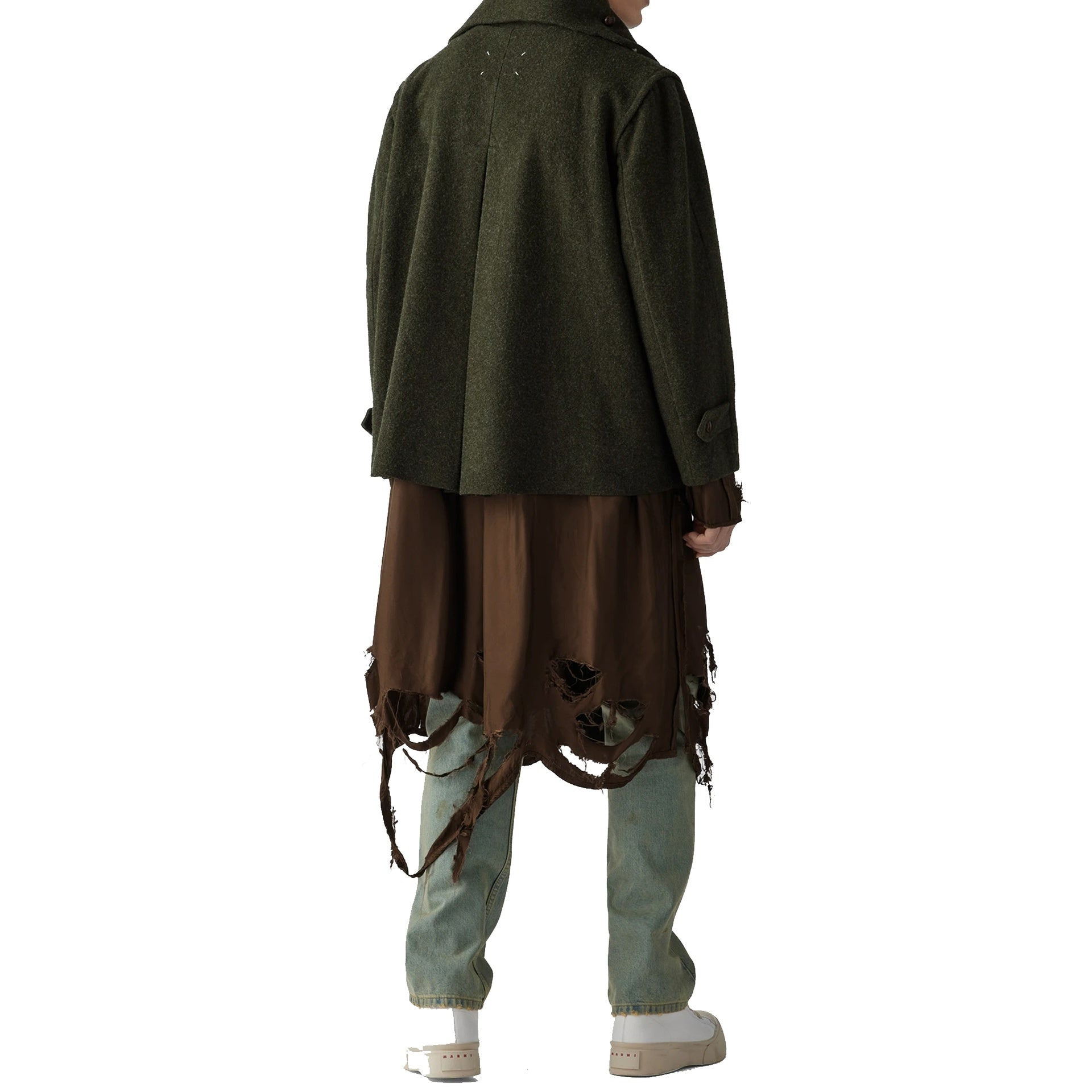 Maison Margiela Destroyed-Look Coat Men - 3
