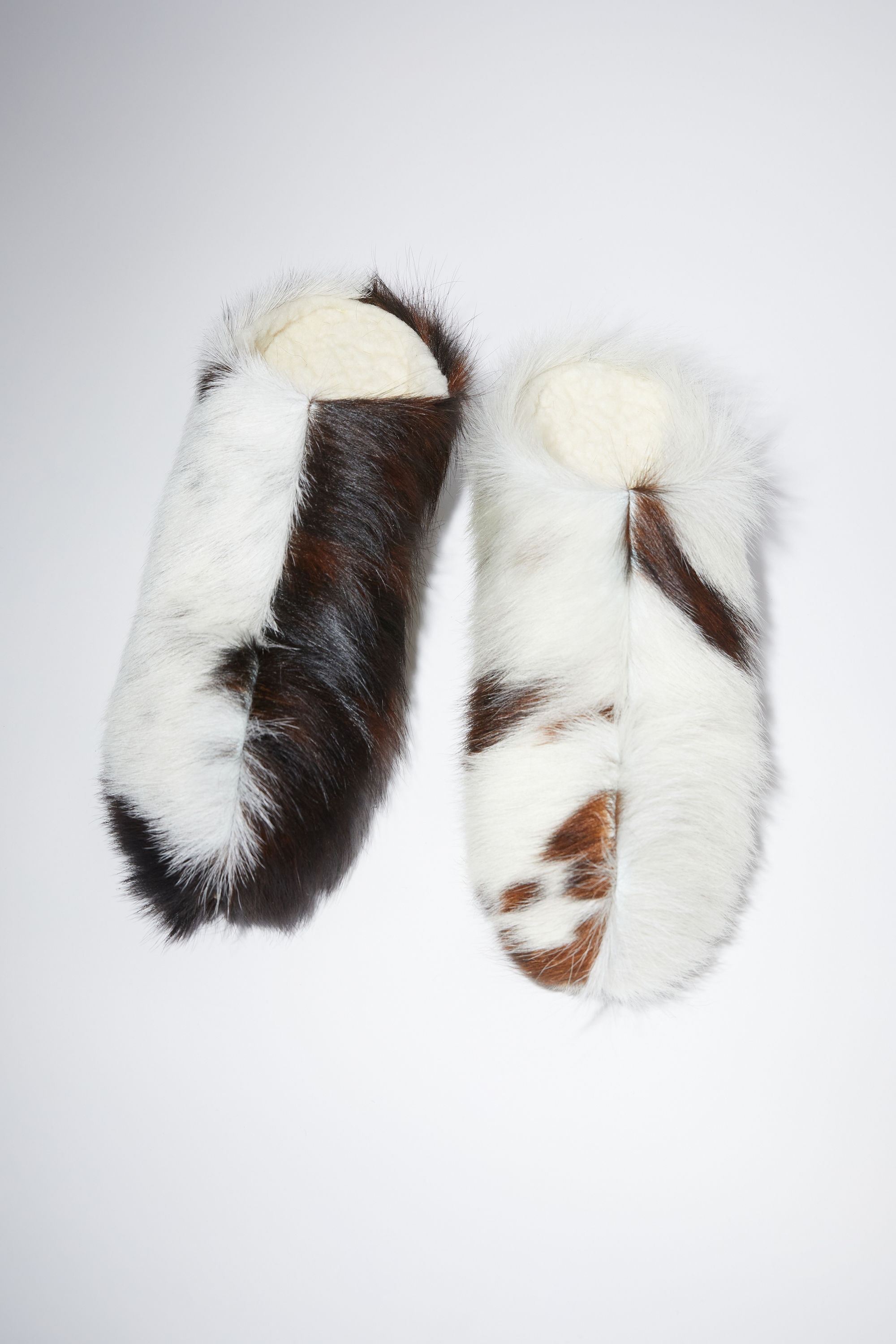 Studded fur mules - Multi brown - 4