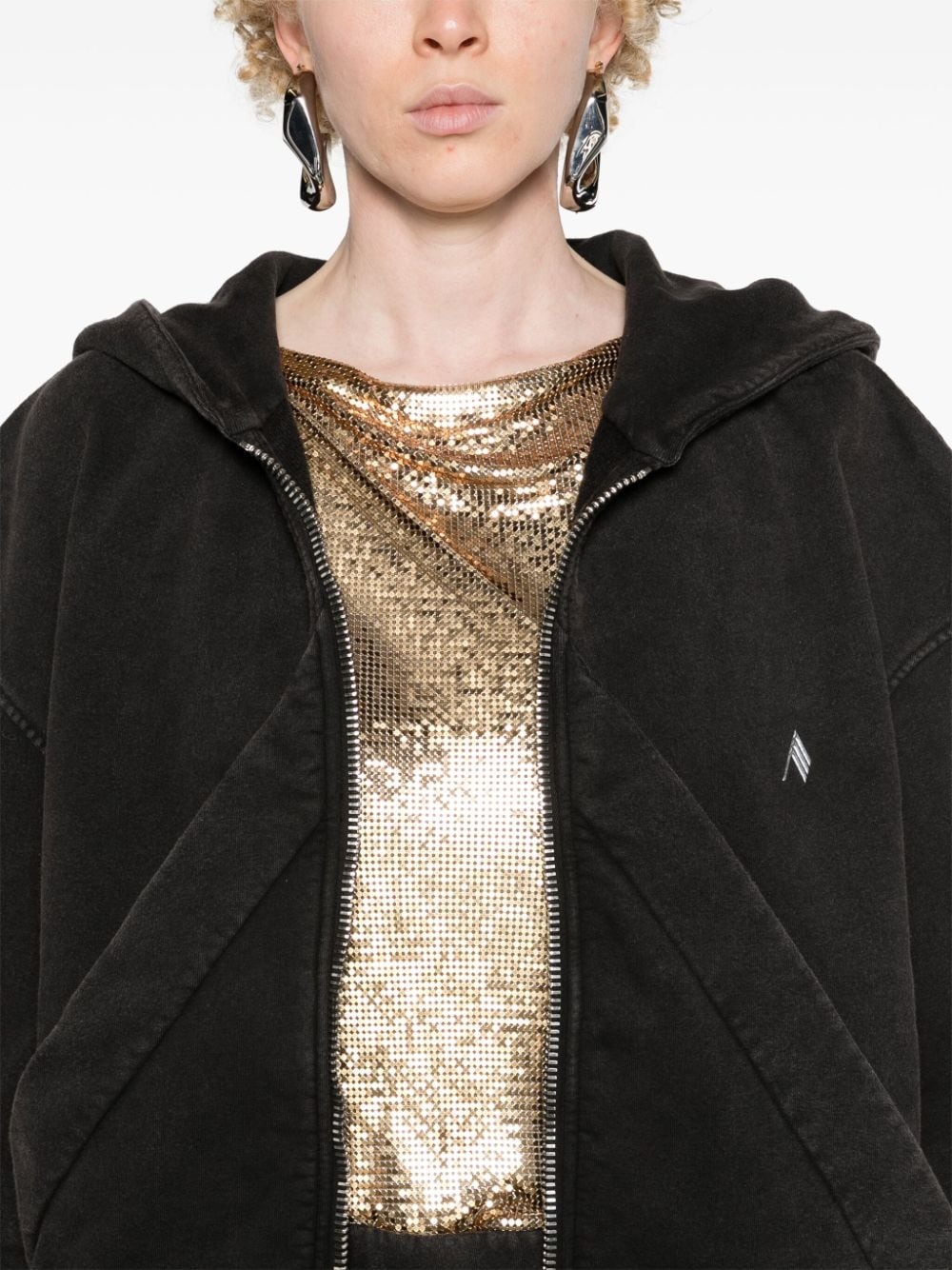 wide-sleeves cotton hoodie - 5