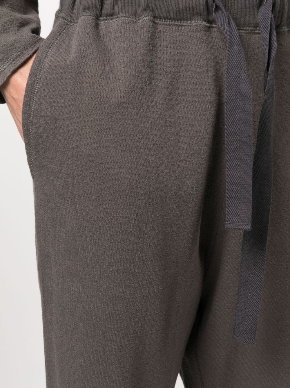 drawstring cotton track pants - 5