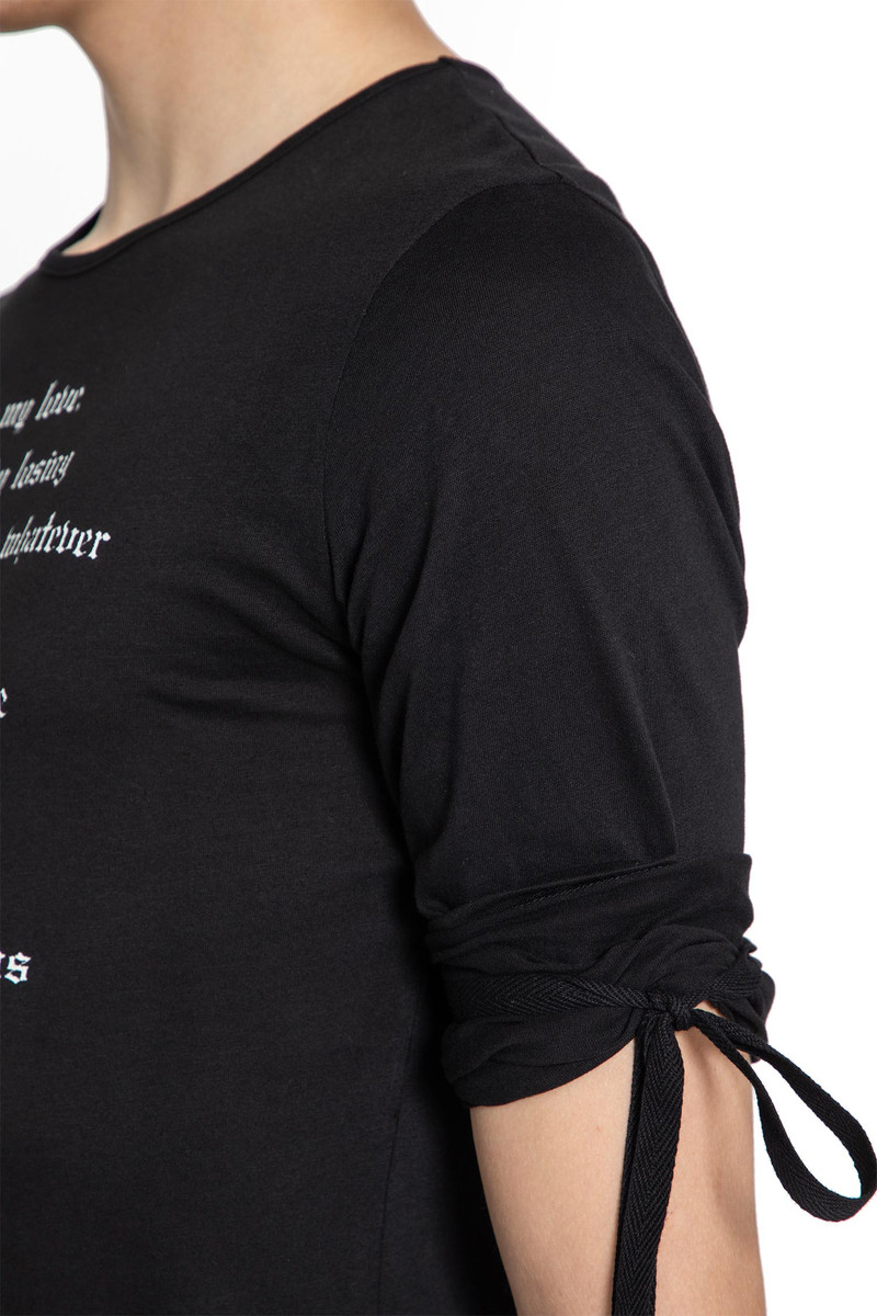Ann Demeulemeester ''see My Love'' T-shirt With Ribbon Detail outlook