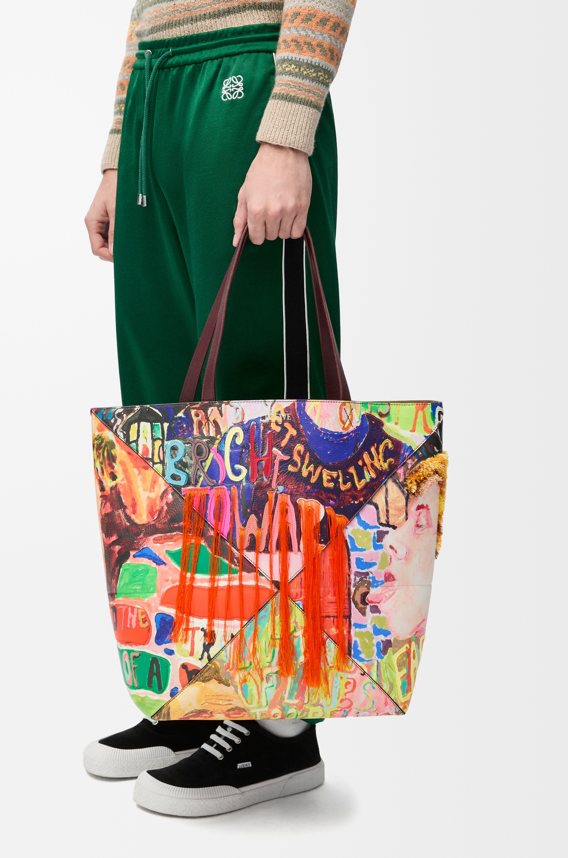 XL Puzzle Fold tote in classic calfskin - 2
