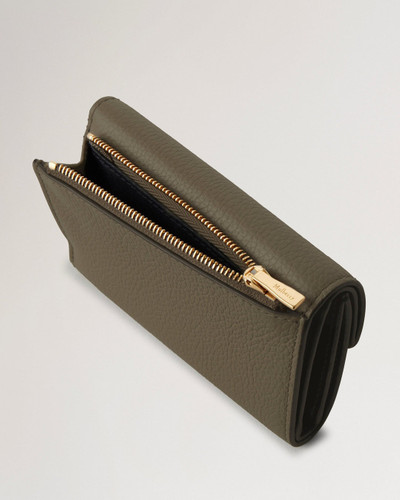 Mulberry Darley Folded Multi-Card Wallet In Linen Green Small Classic Grain outlook