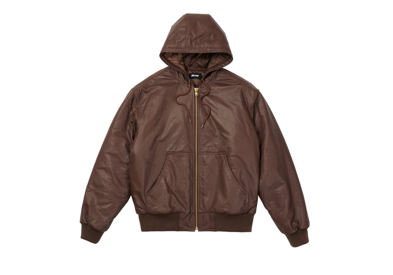 PALACE LEATHER BOSSY JACKET BROWN outlook