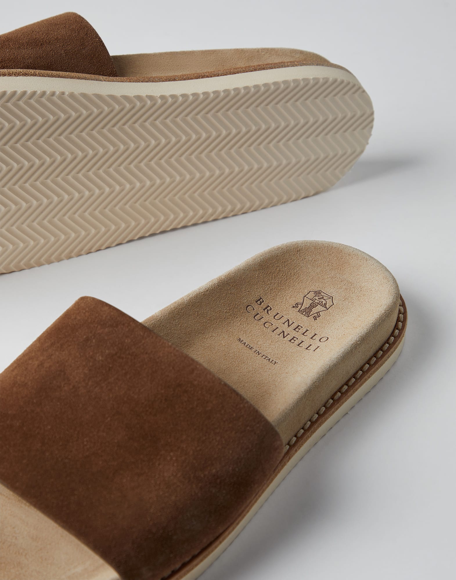 Brunello Cucinelli Suede urban slides | REVERSIBLE