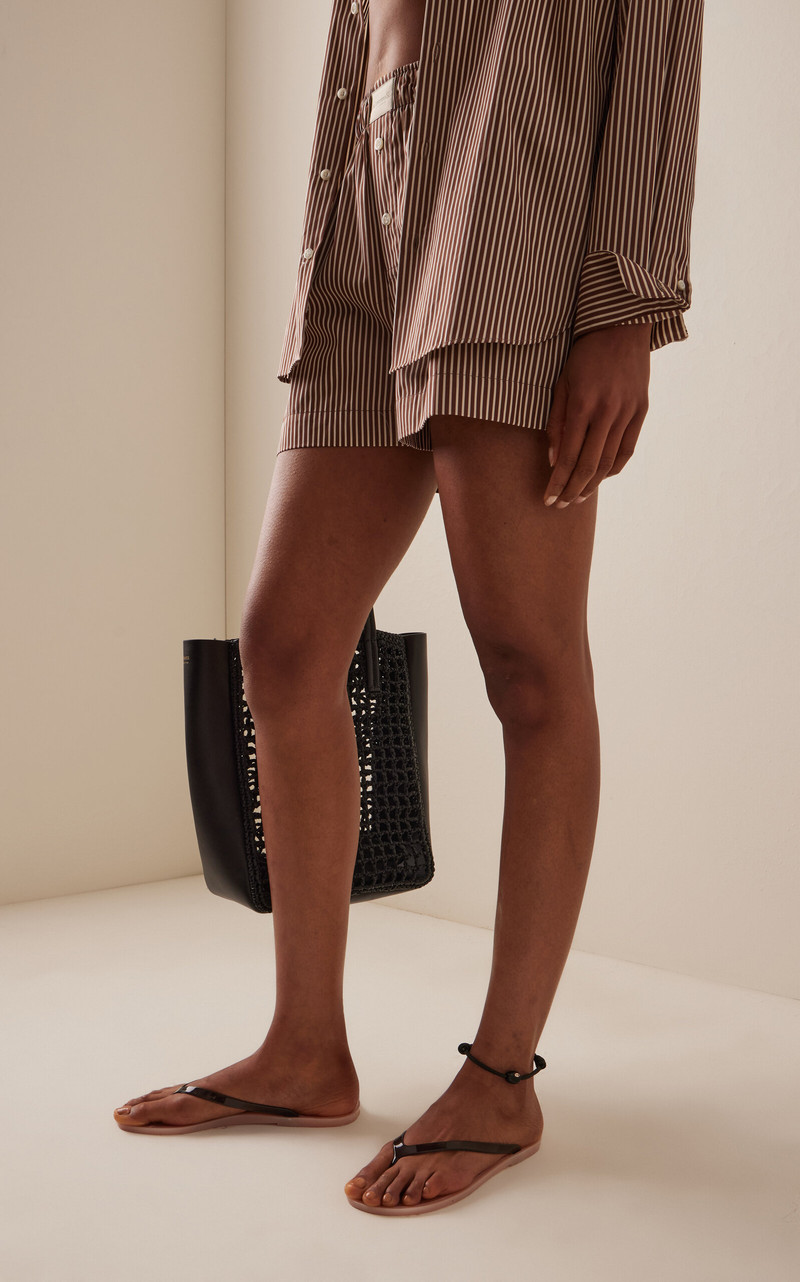 DEZSO Onyx, Cowry and Sillimanite Anklet black outlook