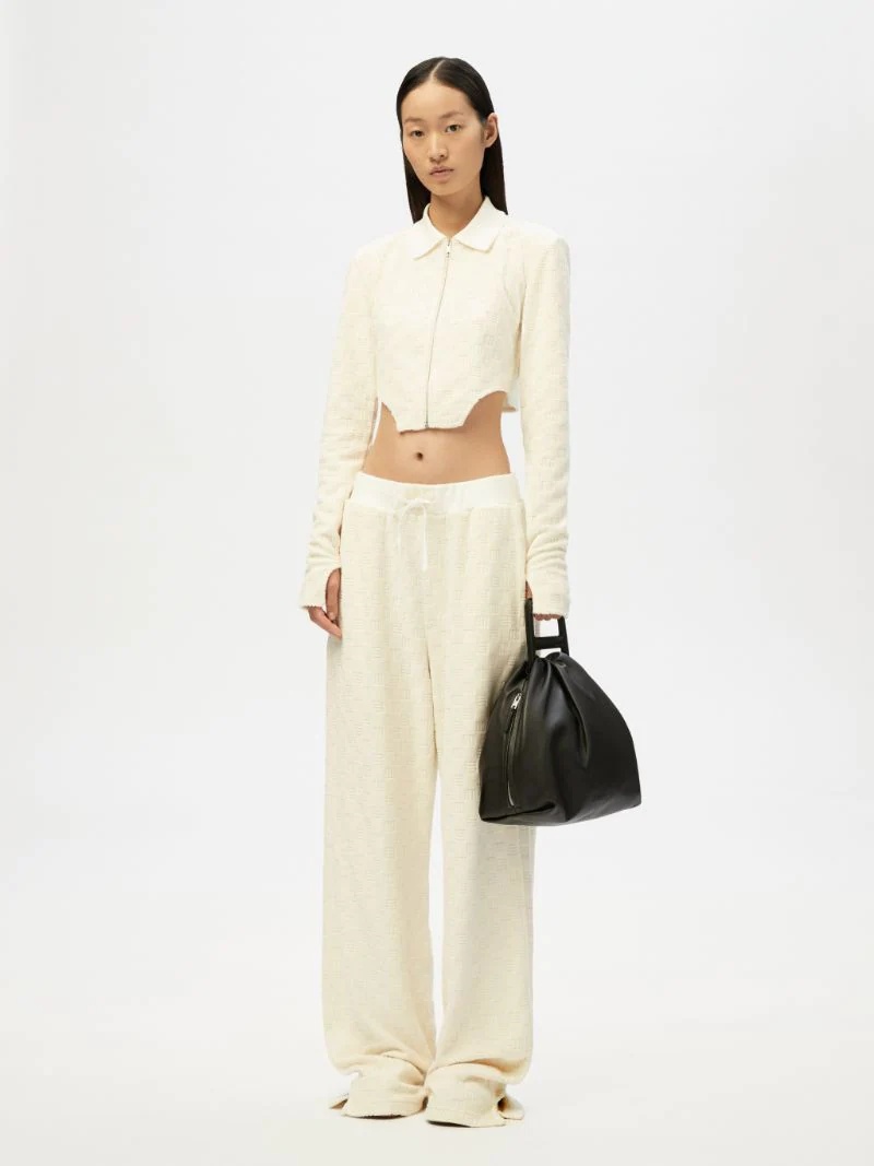 MONOGRAM ZIP UP FITTED TOP - 2