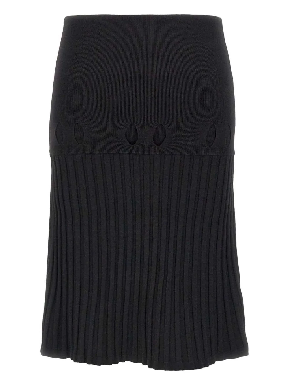 pleated cut-out skirt - 1