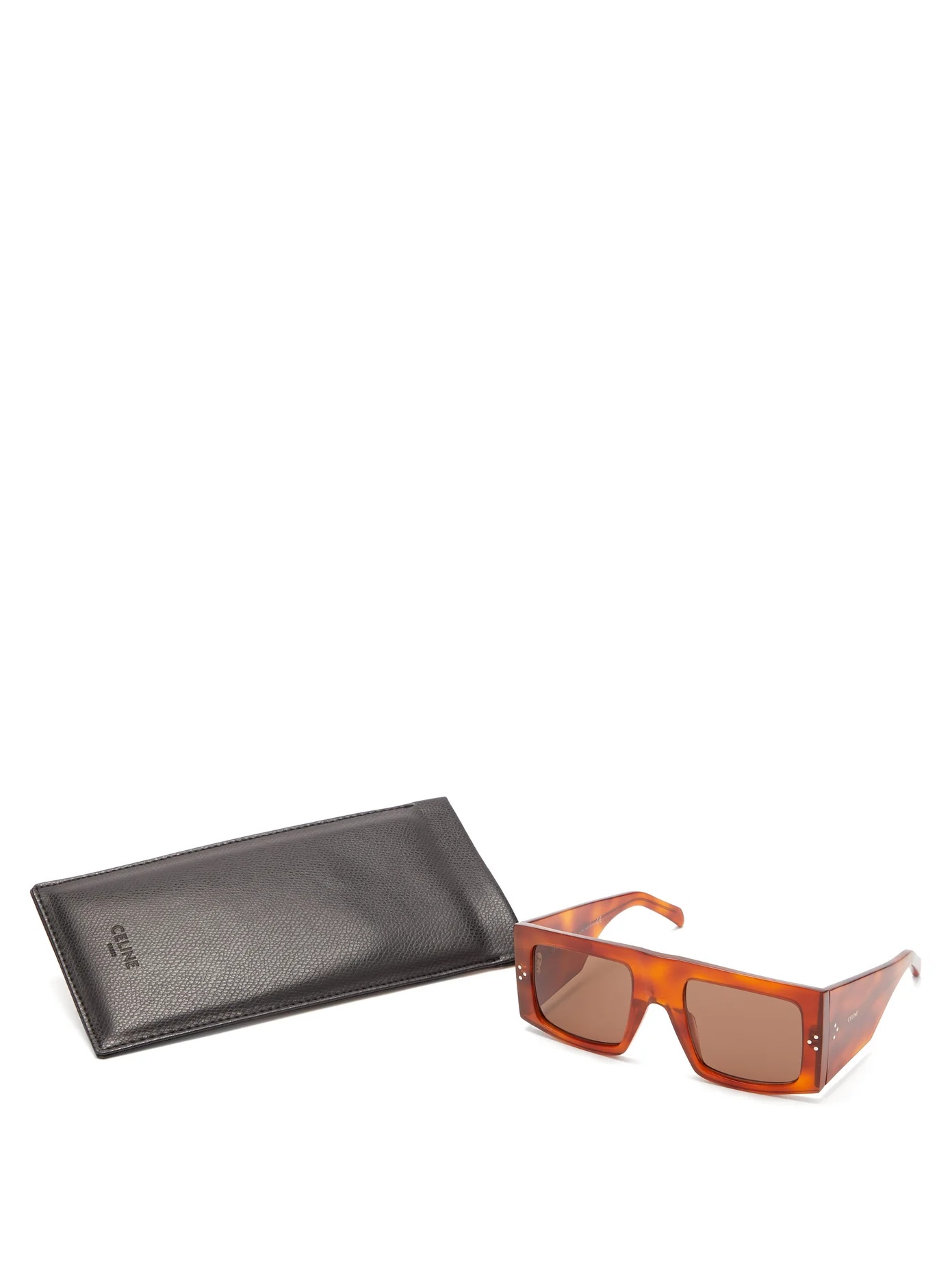 Flat-top square acetate sunglasses - 5