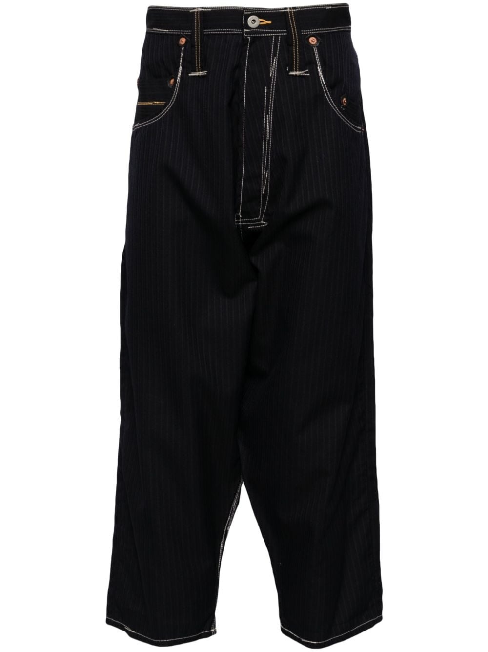 pinstripe wool trousers - 1