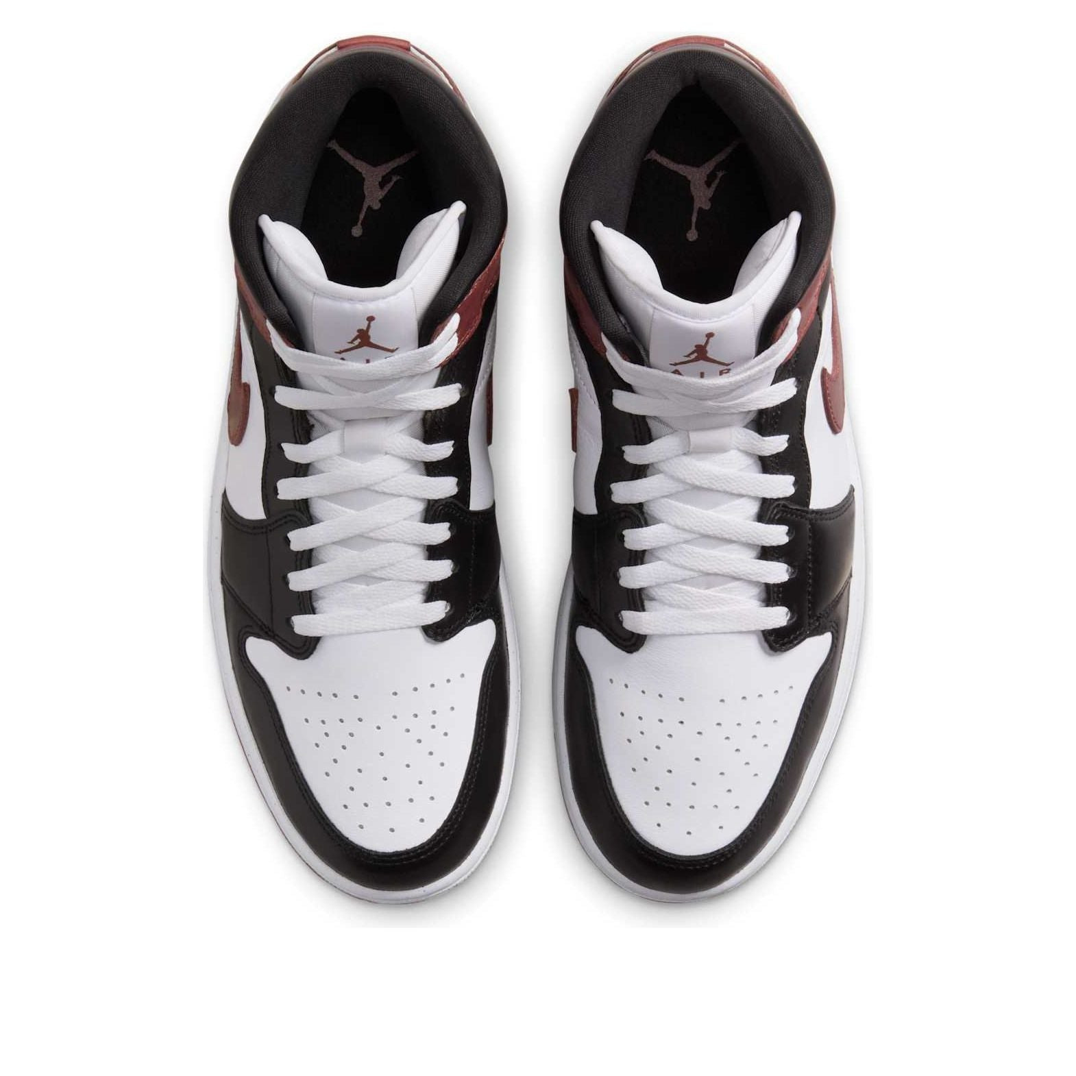 Air Jordan 1 Mid 'White Red Black' HF3216-102 - 4