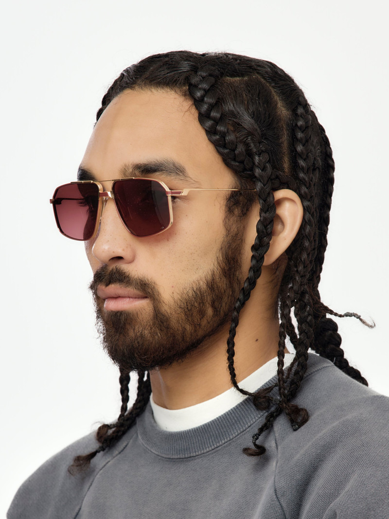 JACQUES MARIE MAGE JAGGER, CHAMPAGNE, MAHOGANY GRADIENT CR39, SILVER, MIDO 25 outlook