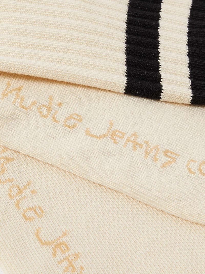Nudie Jeans Amundsson Striped Stretch Organic Cotton-Blend Socks outlook