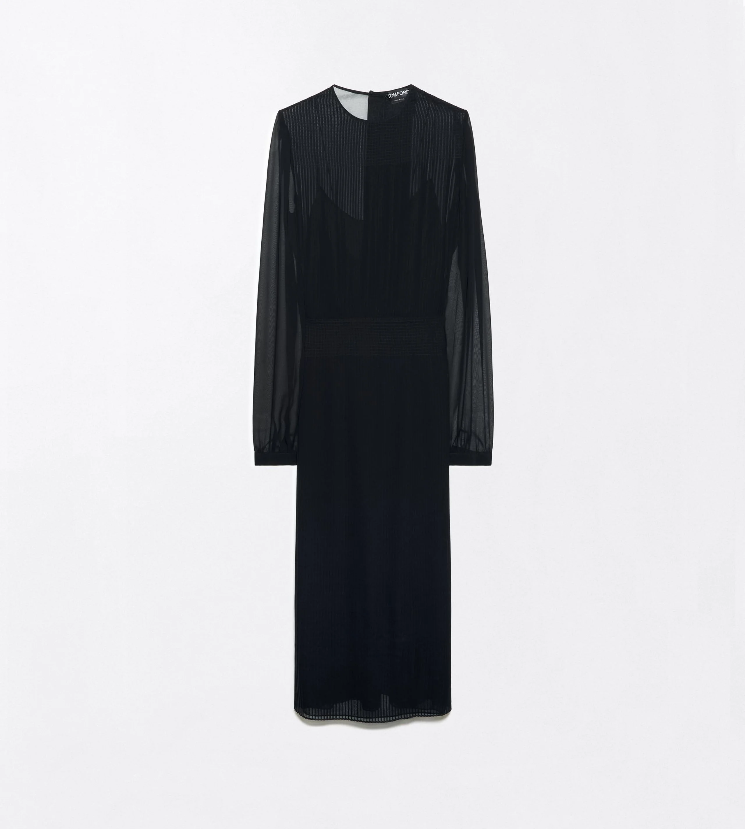 CHIFFON MICRO PLISSÉ DRESS - 1
