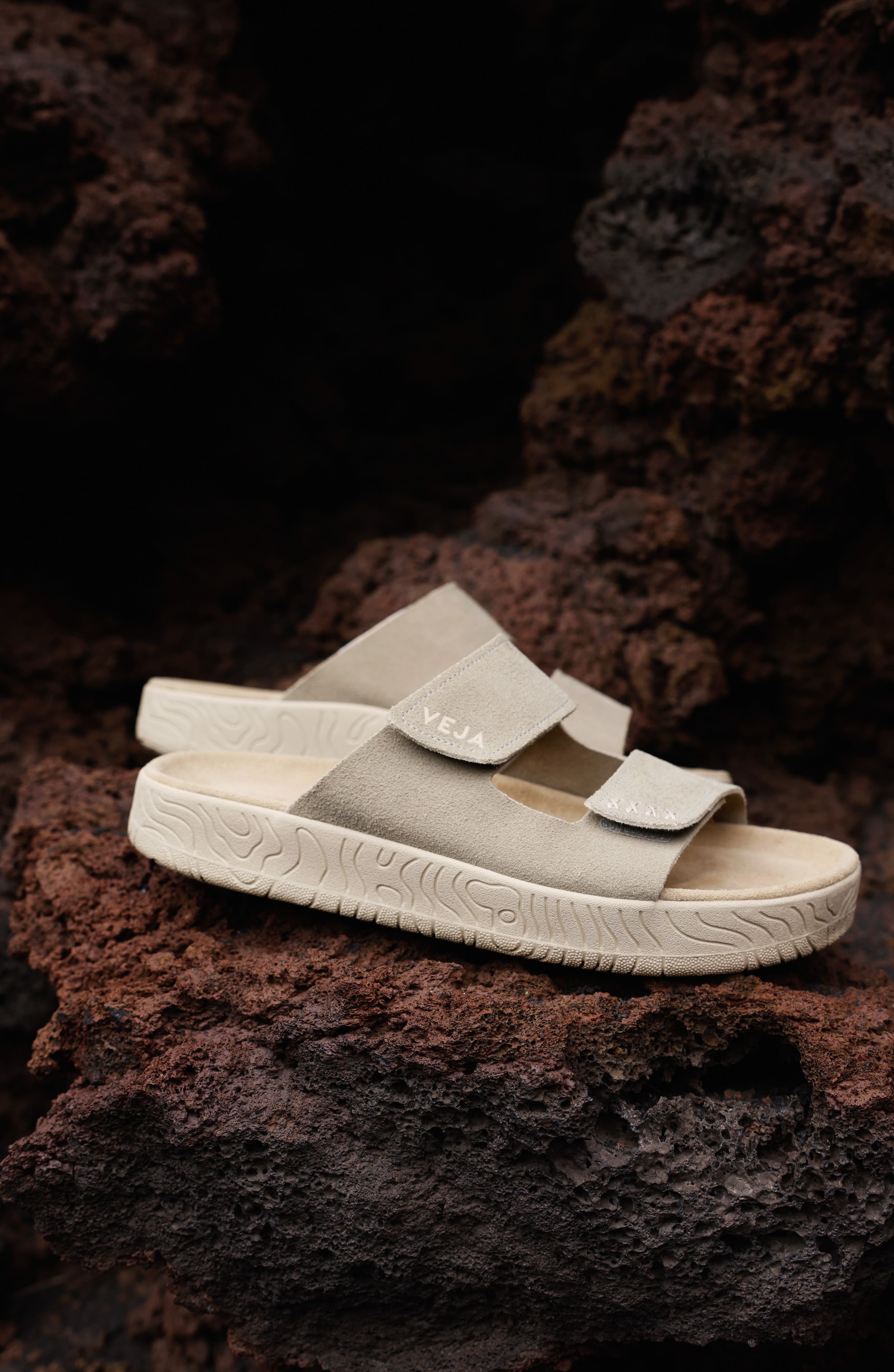 Veja Etna Suede Slide Sandal in Taupe Almond at Nordstrom - 8