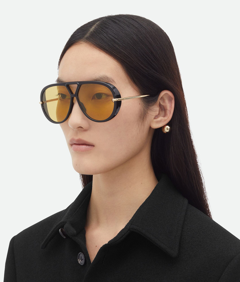 Bottega Veneta Drop Aviator Sunglasses outlook