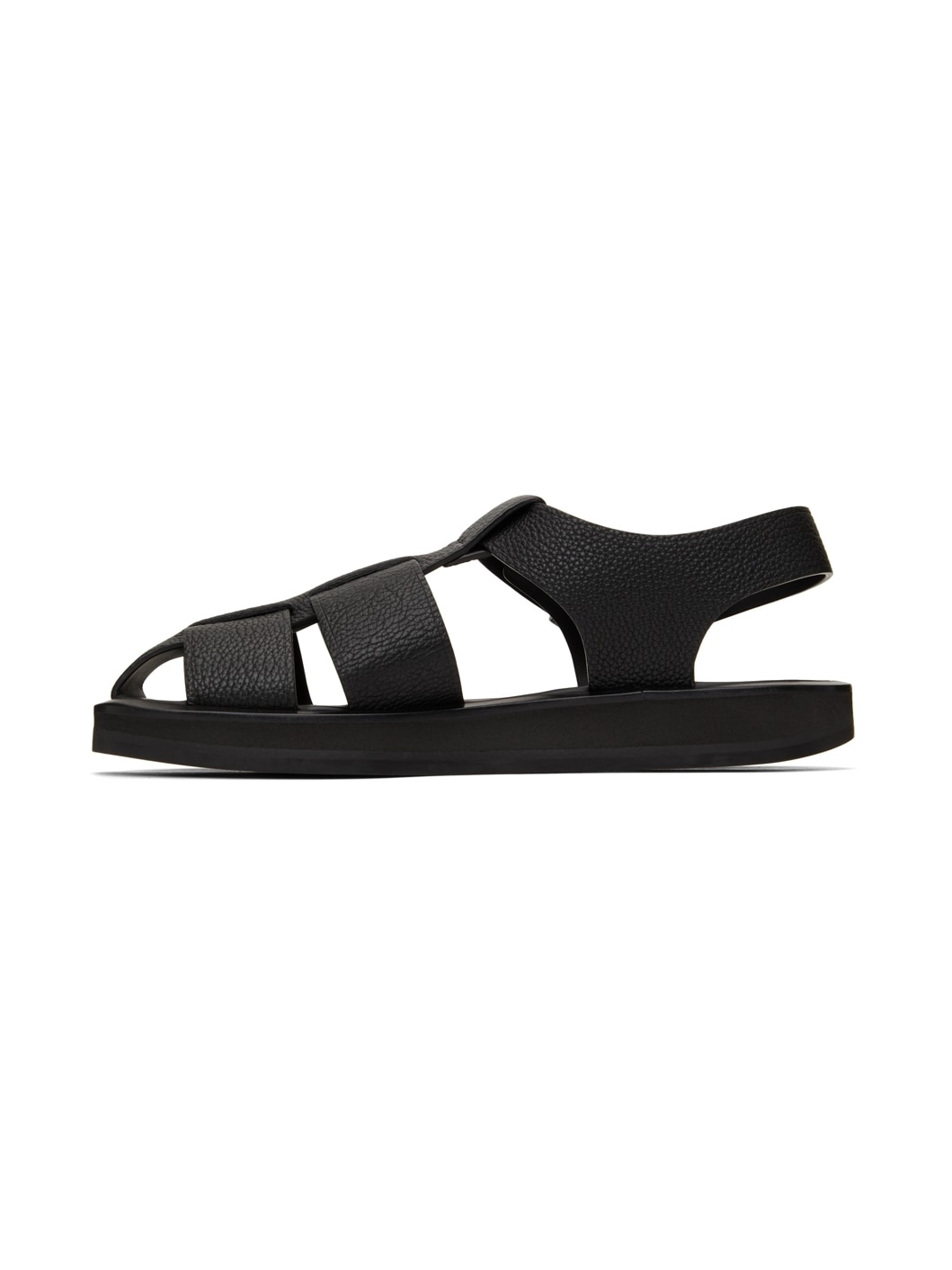 Black Fisherman Sandals - 3