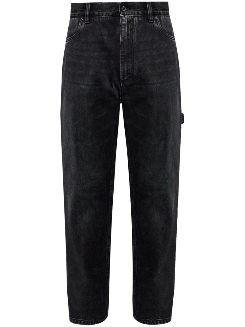 appliqué straight jeans 1