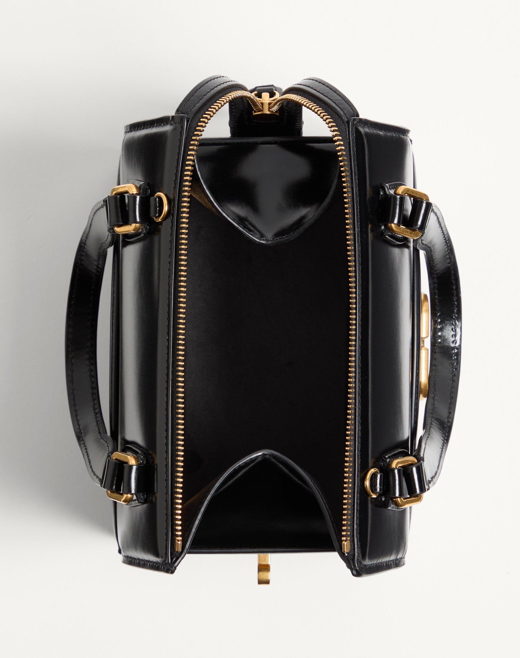 VALENTINO GARAVANI VAIN-CASE BOWLING BAG IN SHINY CALFSKIN - 5