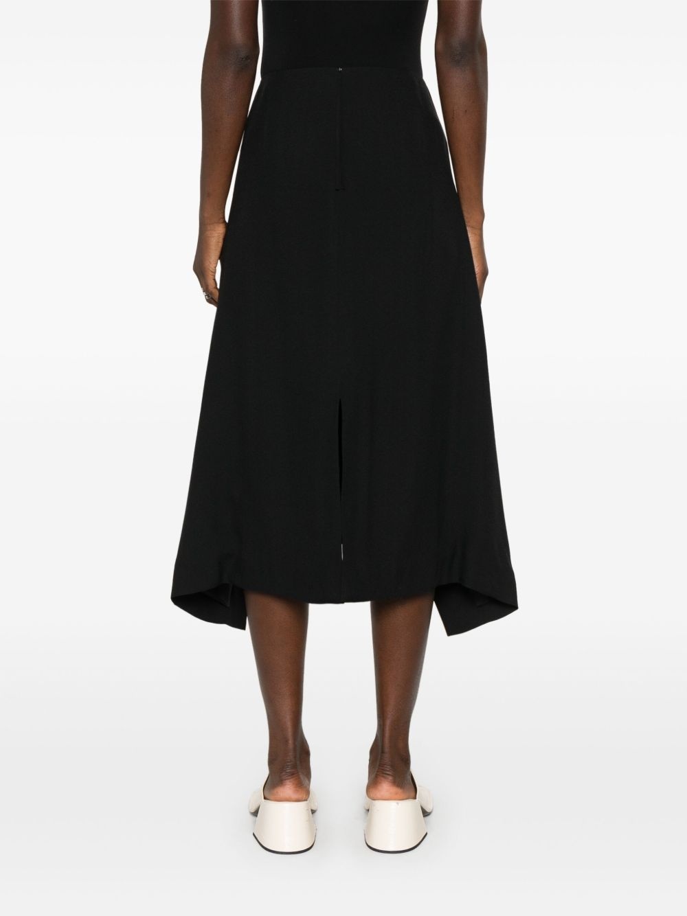 safety pin-detail midi skirt - 4