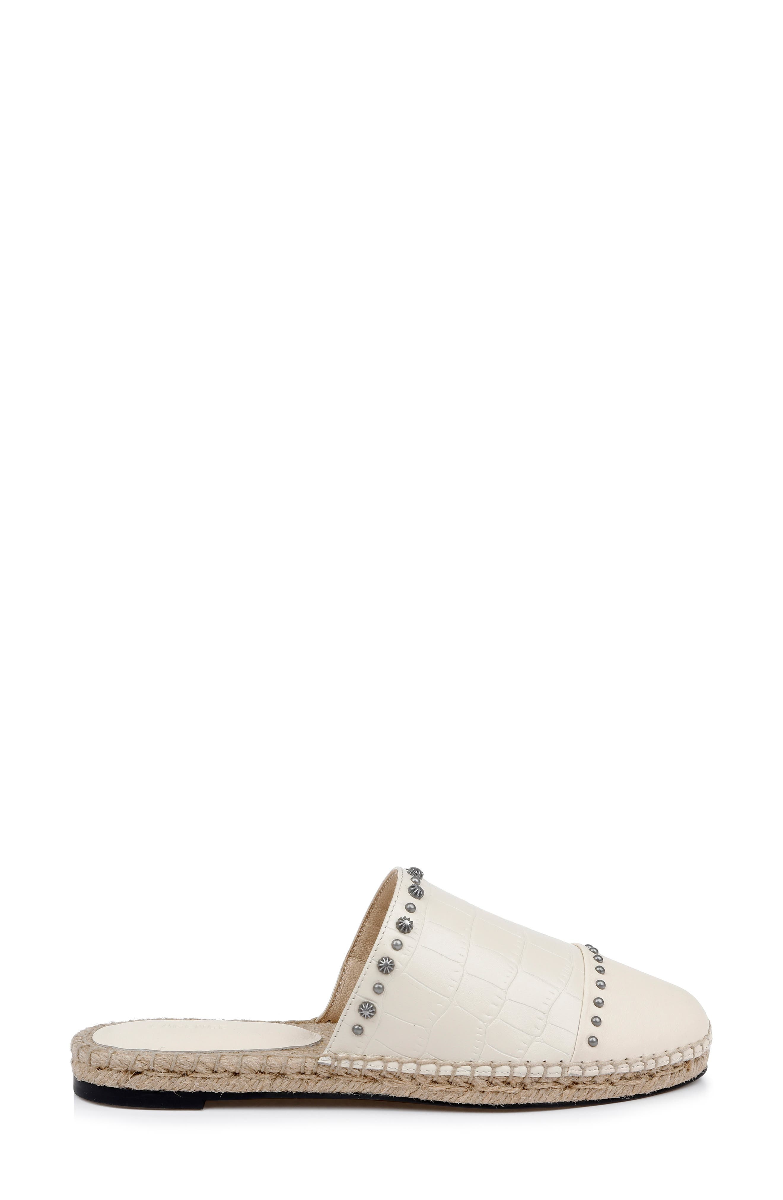 L'AGENCE Helenor Croc Embossed Mule in Ecru at Nordstrom - 3