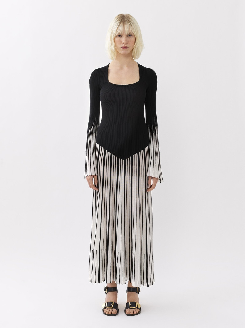Chloé LONG FLARED DRESS outlook