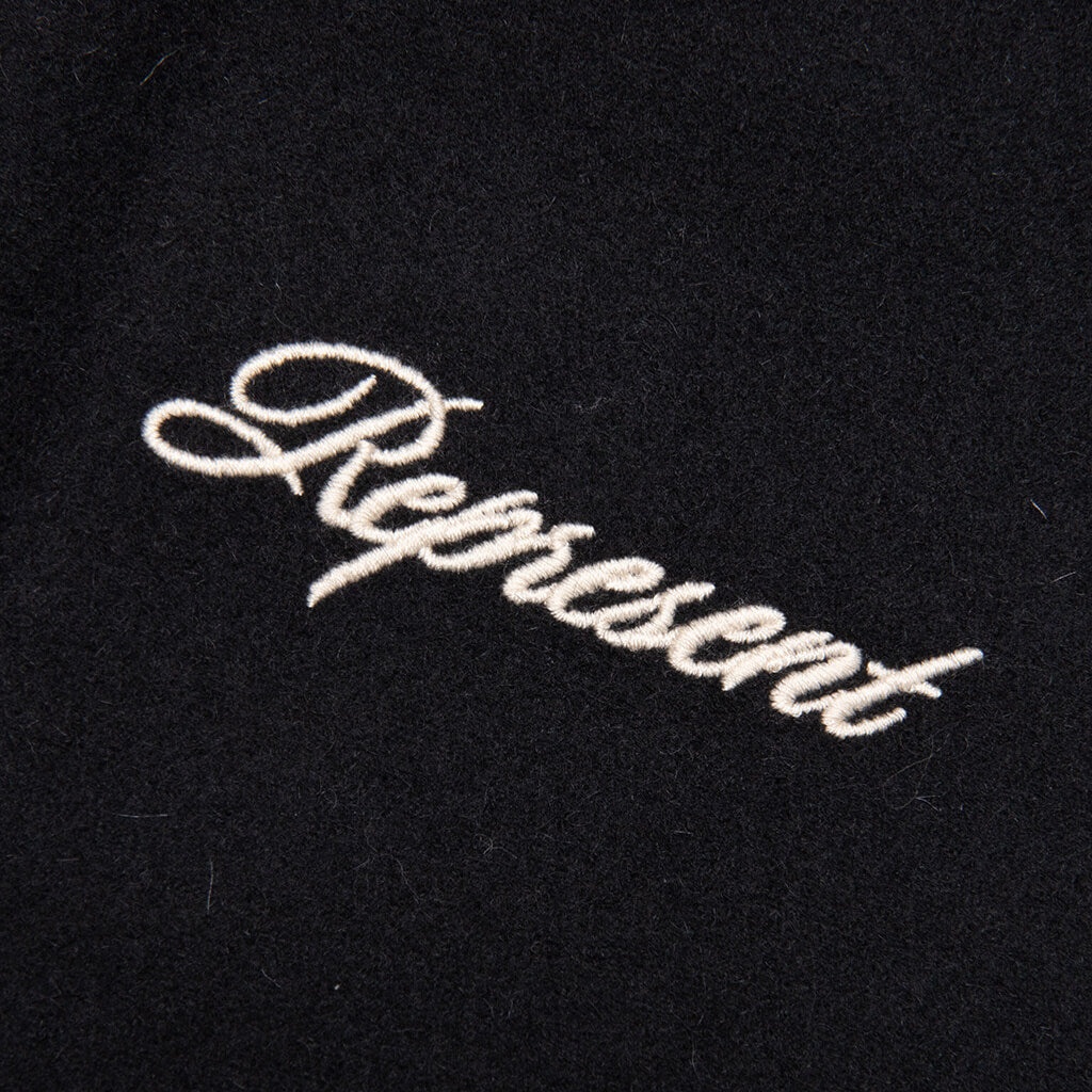 RAGLAN VARSITY JACKET - BLACK - 4