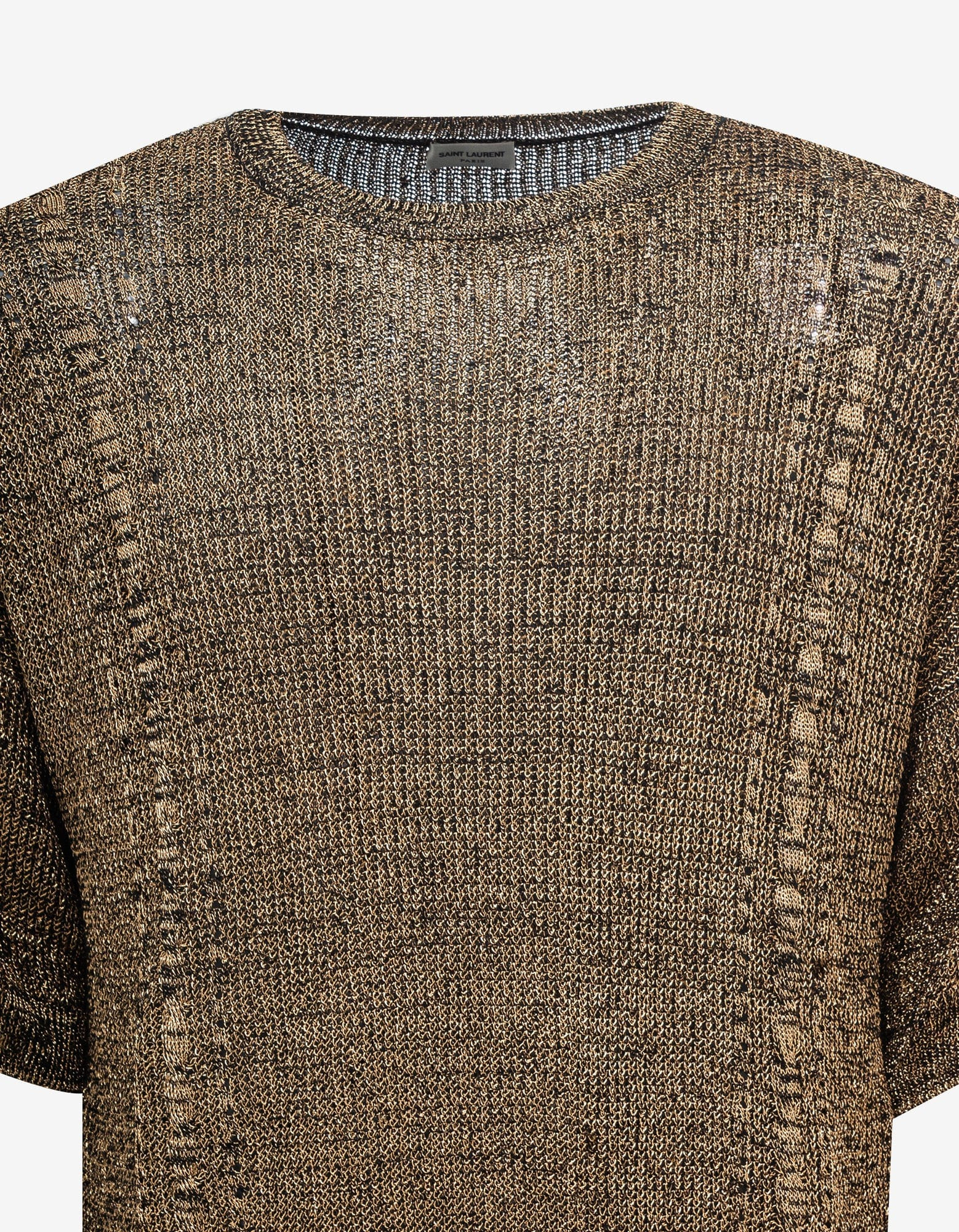 Saint Laurent Gold Knitted T-Shirt - 3