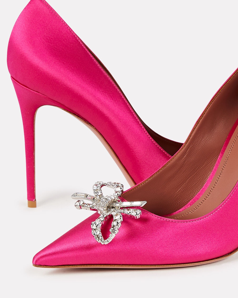 Rosie Crystal-Embellished Satin Pumps - 4