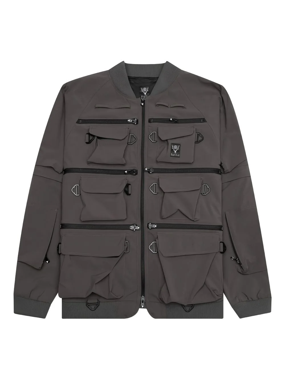 multi-pocket zipped jacket - 1