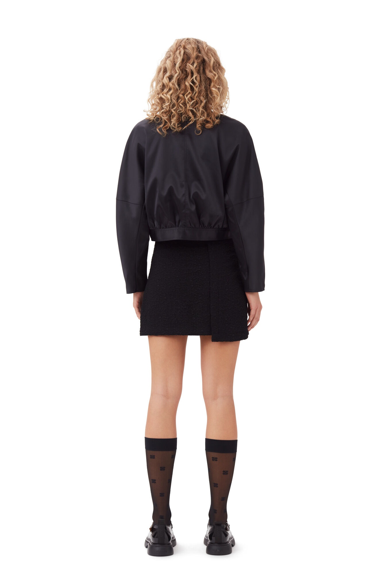 DOUBLE SATIN SHORT JACKET - 13
