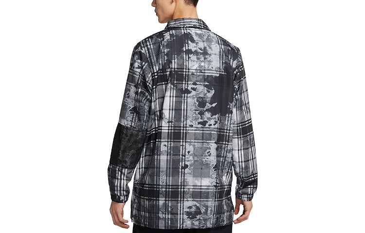 Nike Kyrie Loose Sports Printing Plaid Woven Jacket 'Grey' CK6752-010 - 2