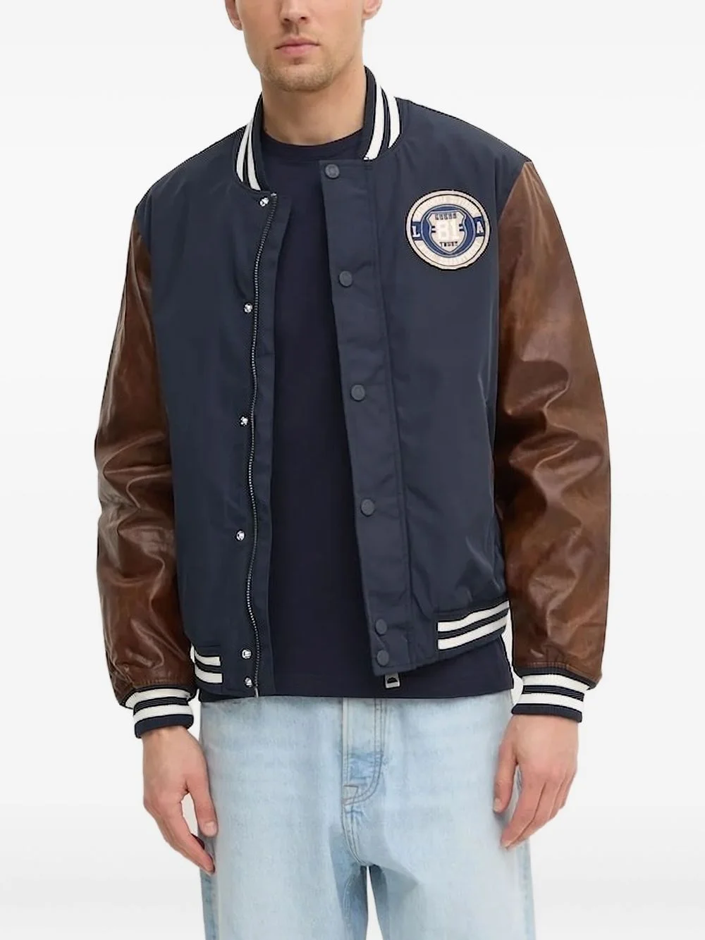 Twill patch bomber jacket - 1