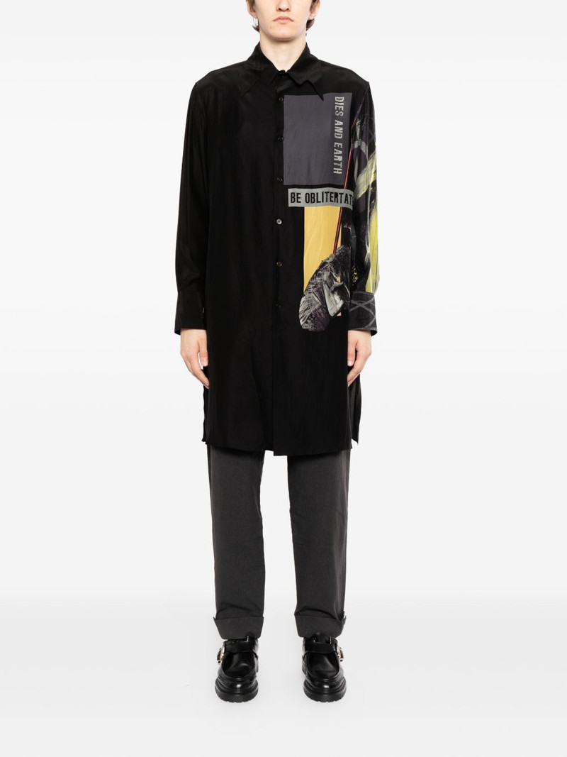 Yohji Yamamoto graphic-print shirt outlook