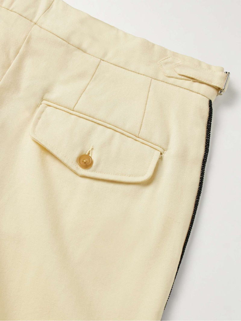 Player Straight-Leg Bead-Embellished Felted Wool-Blend Twill Trousers 5